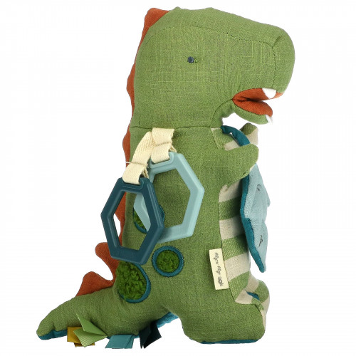 itzy ritzy, Link & Love, Activity Plush With Teether, 0+ Months, Dino, 1 Teether