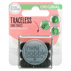 Invisibobble, Original, бесследное кольцо для волос, черный, 3 шт. В упаковке