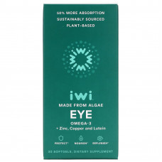 iWi, Для глаз, омега-3 + цинк, медь и лютеин, 30 мягких таблеток