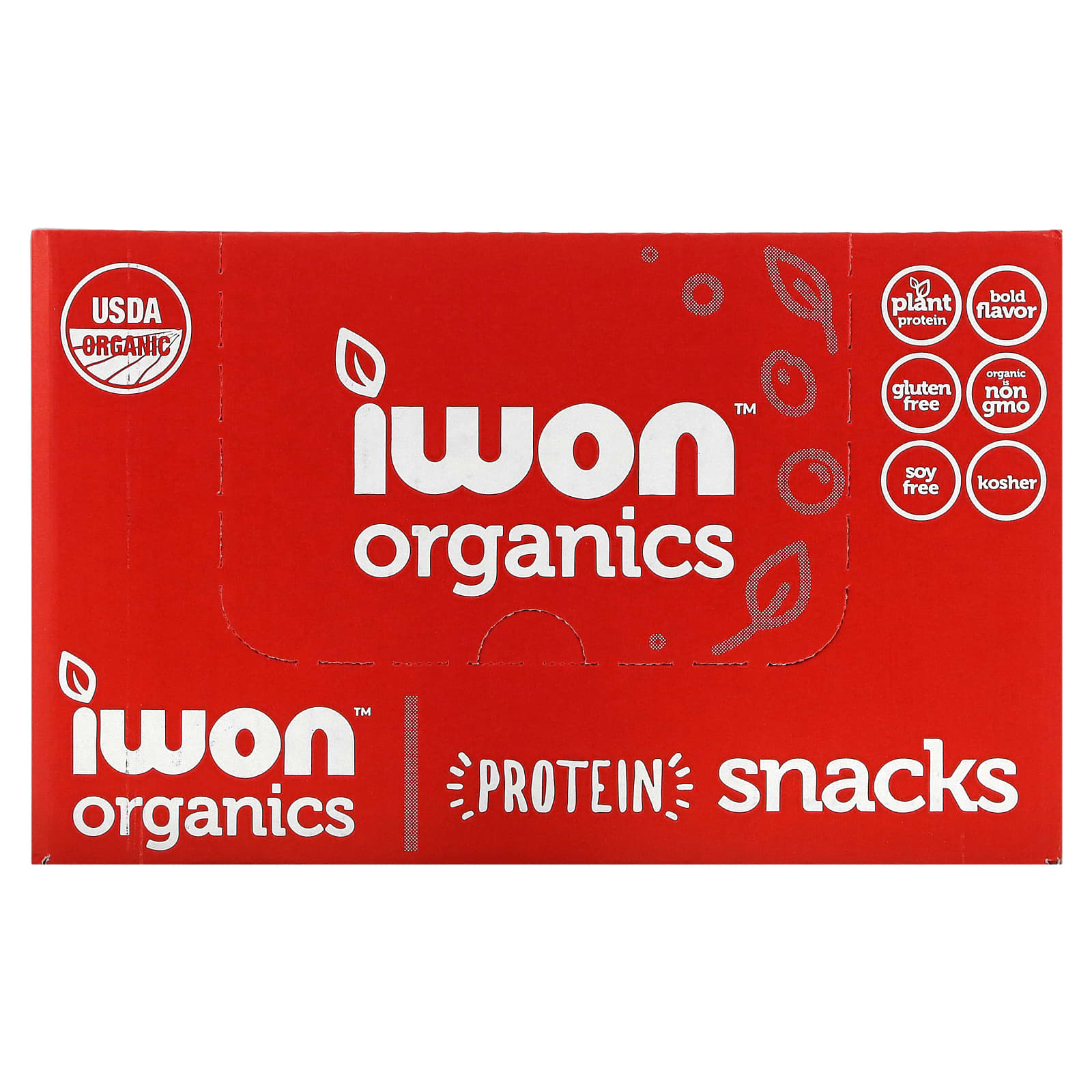 IWON Organics, Organics Protein Puffs, сыр чеддер, 8 пакетиков по 42 г (1,5 унции)