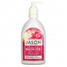 Jason Natural, Бодрящее мыло для рук, розовая вода, 473 мл (16 жидк. Унций)