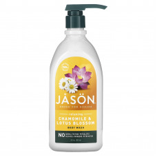 Jason Natural, Гель для душа, расслабляющая ромашка и цветы лотоса, 887 мл (30 жидк. Унций)