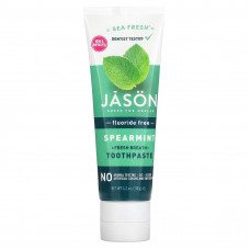 Jason Natural, Sea Fresh, зубная паста для свежести дыхания, без фтора, мята, 119 г (4,2 унции)