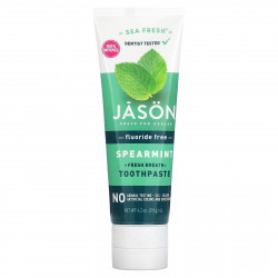 Jason Natural, Sea Fresh, зубная паста для свежести дыхания, без фтора, мята, 119 г (4,2 унции)