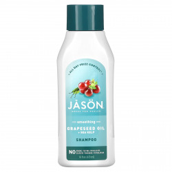 Jason Natural, Шампунь для гладкости и блеска, морские водоросли + порфира, 473 мл (16 жидк. Унций)