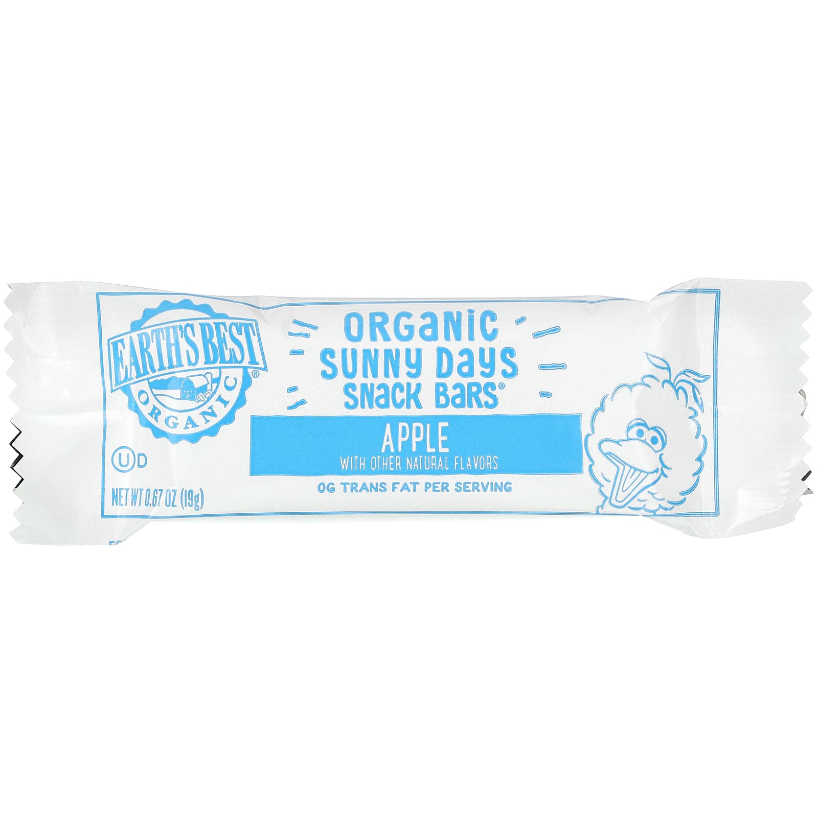 Earth's Best, Sunny Days Snack Bars, батончики для перекуса с яблоком, 7 батончиков по 19 г (0,67 унции)