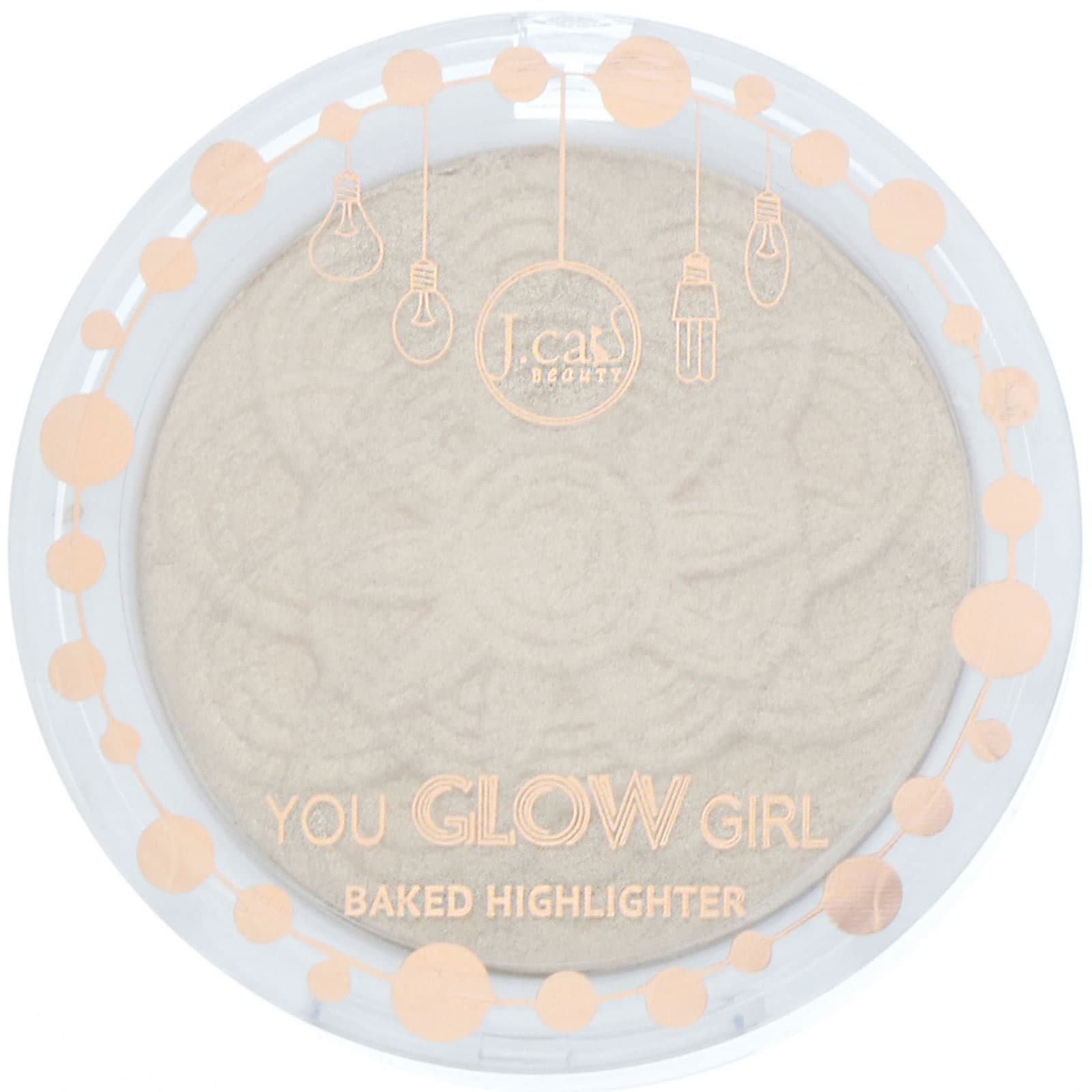 J.Cat Beauty, You Glow Girl, запеченый хайлайтер, оттенок YGG105 «Лунный свет», 8,5 г