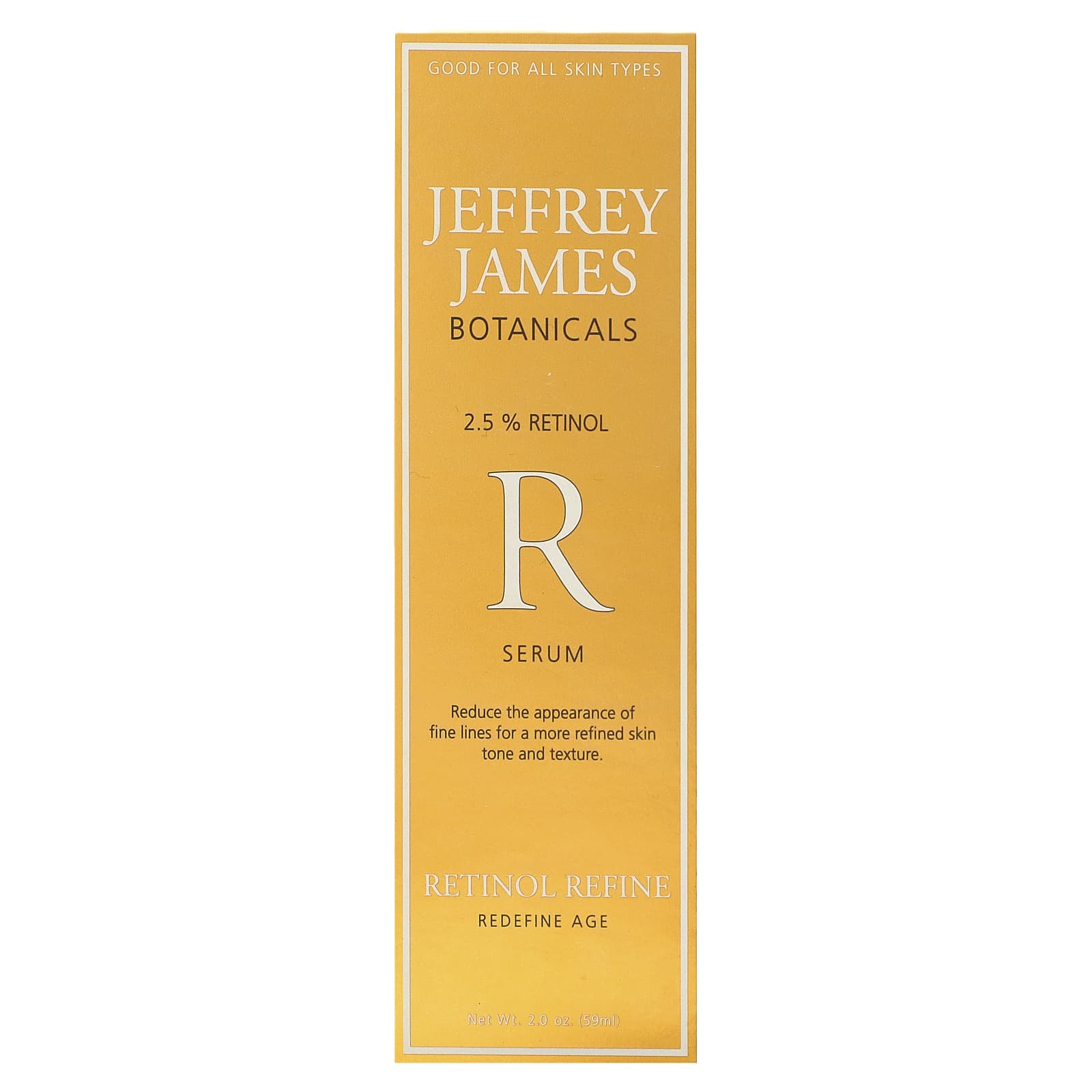 Jeffrey James Botanicals, Retinol Refine, сыворотка с ретинолом, 59 мл (2 унции)