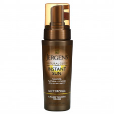 Jergens, Мусс для автозагара Natural Glow, Instant Sun, оттенок Deep Bronze, 177 мл