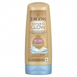 Jergens, Увлажняющее средство Natural Glow для нанесения на влажную кожу, Wet Skin Moisturizer, оттенок Fair to Medium (221 мл)