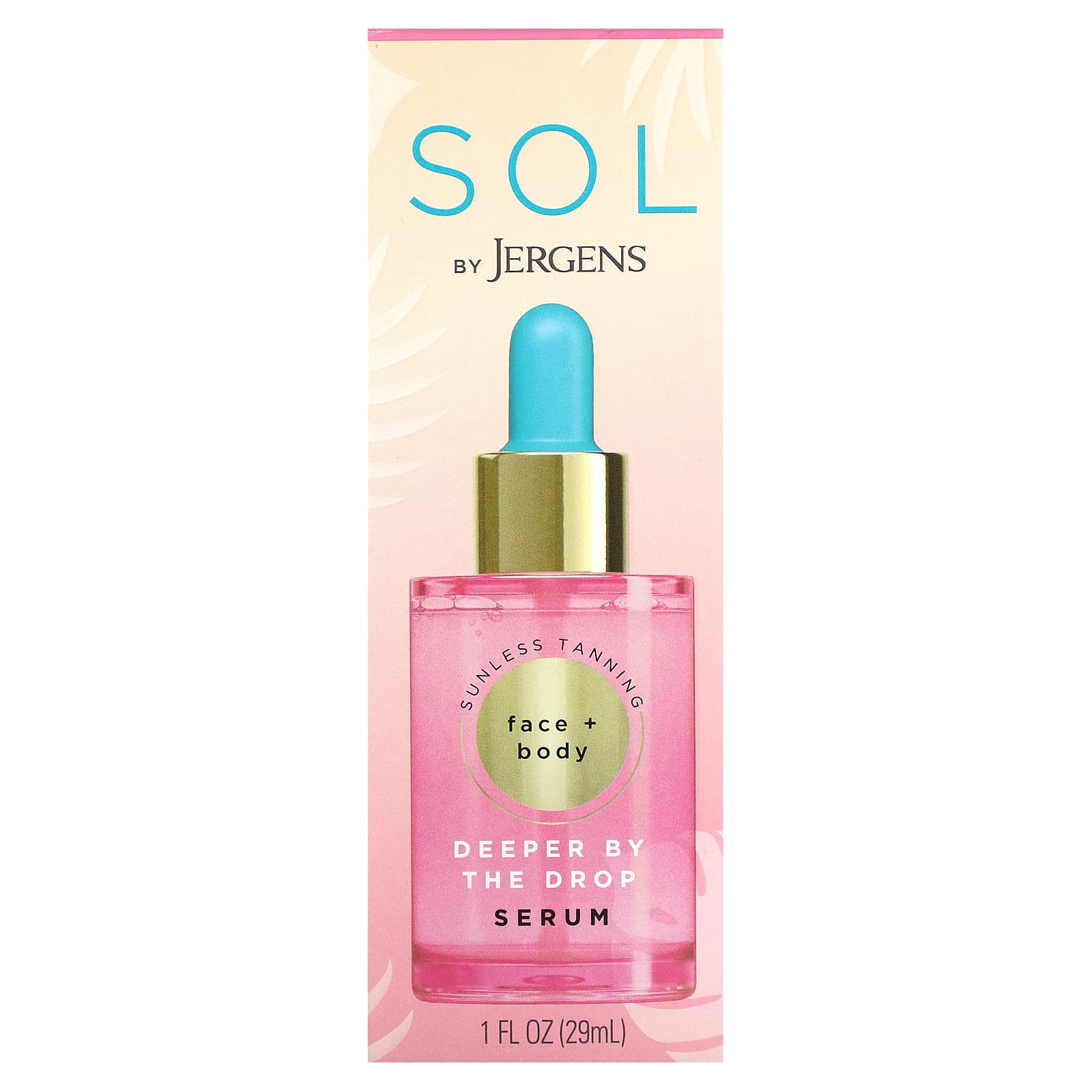 Jergens, Sol, Sunless Tanning, сыворотка для глубокого загара, 29 мл (1 жидк. Унция)