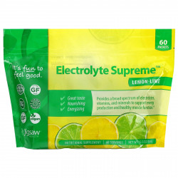 Jigsaw Health, Electrolyte Supreme, лимонно-лаймовый, 60 пакетов, 12,5 унций (354 г)