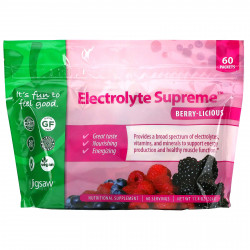Jigsaw Health, Electrolyte Supreme, ягодный вкус, 60 пакетов, 11,4 унции (324 г)