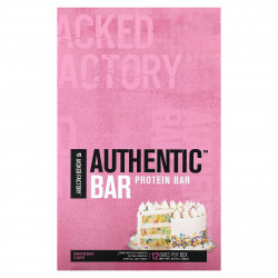Jacked Factory, Authentic Bar, протеиновый батончик, праздничный торт, 12 батончиков по 60 г (2,12 унции)