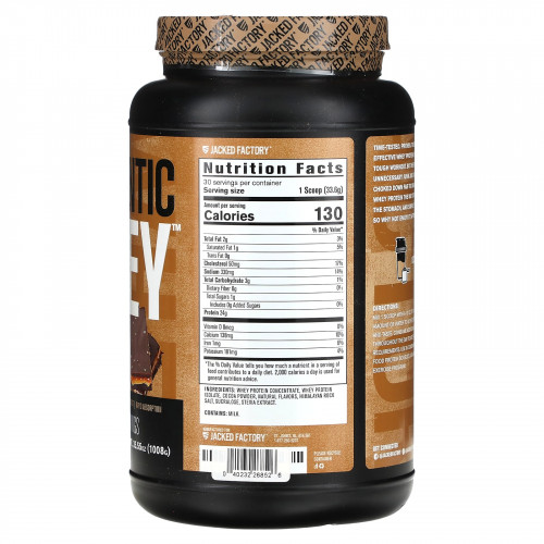 Jacked Factory, Authentic Whey, сывороточный протеин для наращивания мышечной массы, соленый шоколад и карамель, 1008 г (35,55 унции)