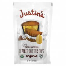 Justin's Nut Butter, Органический молочный шоколад в мини-стаканчиках с арахисовой пастой, 133 г (4,7 унции)