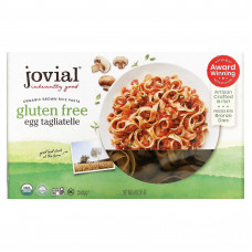 Jovial, Органическая паста из коричневого риса, яичный тальятелле, 255 г (9 унций)