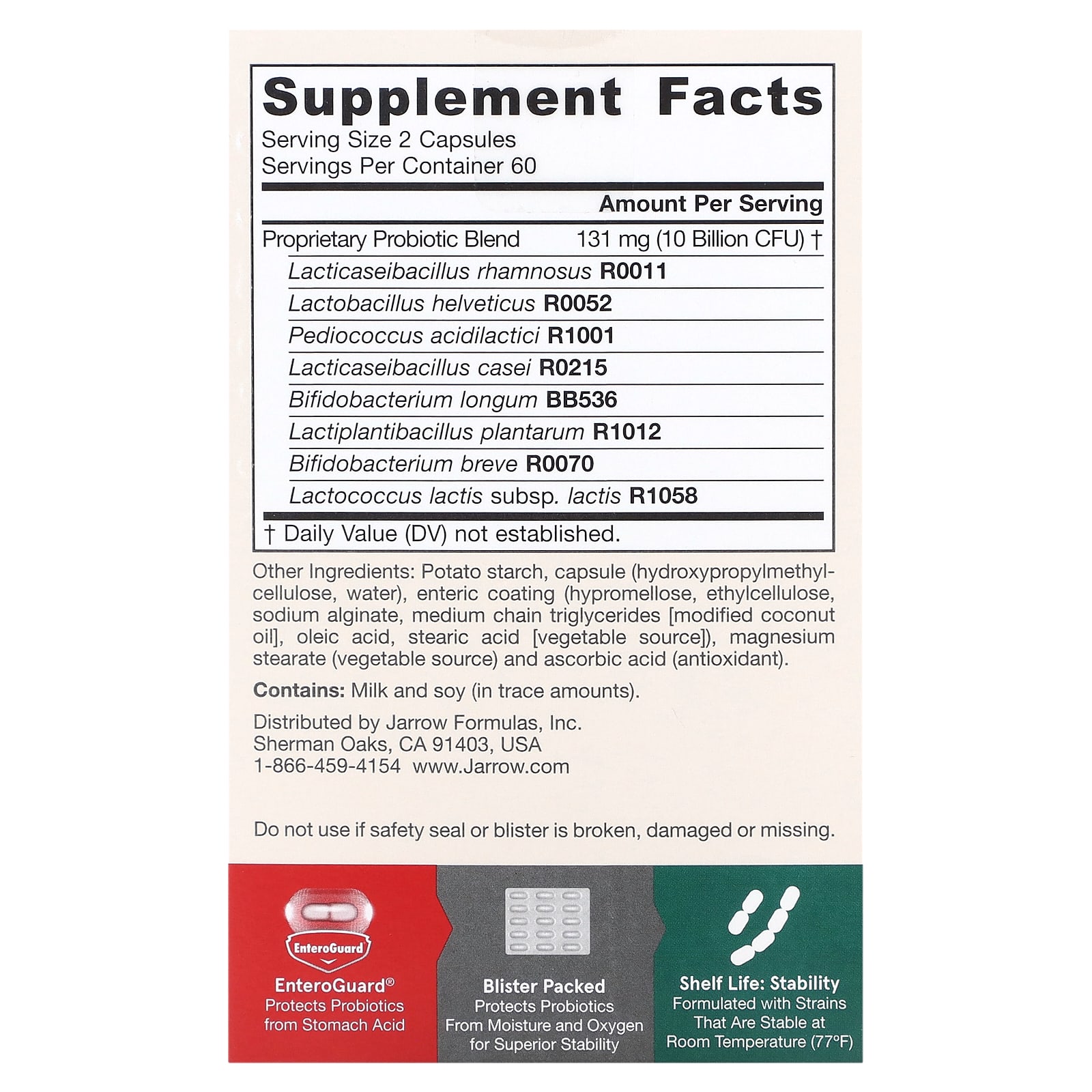 Jarrow Formulas, Jarro-Dophilus EPS, 5 млрд, 120 растительных капсул