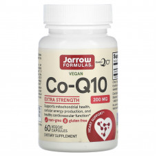 Jarrow Formulas, Веганский коэнзим Q10, 200 мг, 60 растительных капсул