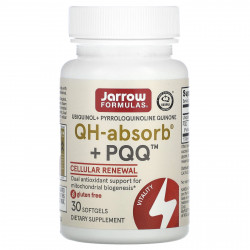 Jarrow Formulas, убихинол, QH-Absorb и пирролохинолинхинон, 30 капсул