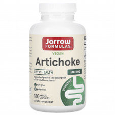 Jarrow Formulas, Артишок, 500 мг, 180 растительных капсул