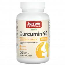 Jarrow Formulas, Curcumin 95, экстракт куркумы, 500 мг, 120 растительных капсул