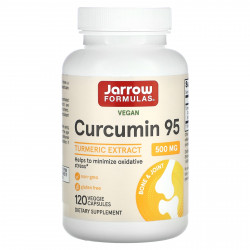 Jarrow Formulas, Curcumin 95, экстракт куркумы, 500 мг, 120 растительных капсул