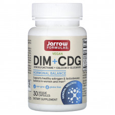 Jarrow Formulas, DIM + CDG, улучшенная формула для детоксикации, 30 вегетарианских капсул