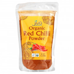 Jiva Organics, Органический порошок из красного перца чили, 200 г (7 унций)