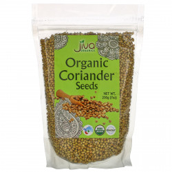 Jiva Organics, Органические семена кориандра, 200 г (7 унций)