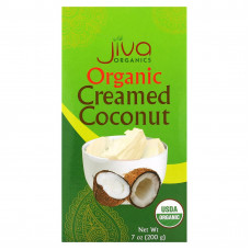Jiva Organics, органический сухой прессованный концентрат кокосового молока, 200 г (7 унций)