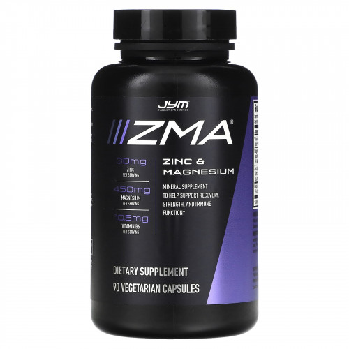 JYM Supplement Science, ZMA, цинк и магний, 90 вегетарианских капсул