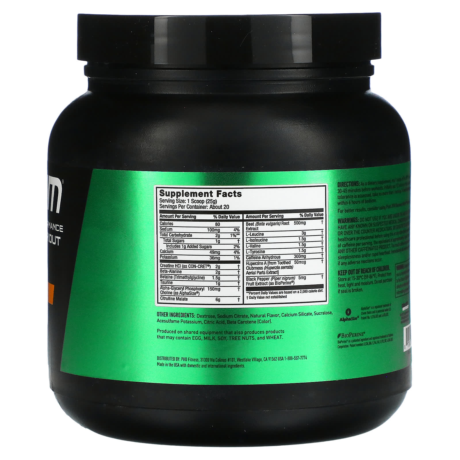 JYM Supplement Science, Pre JYM, перед тренировкой, мандарин, 500 г (1,1 фунта)