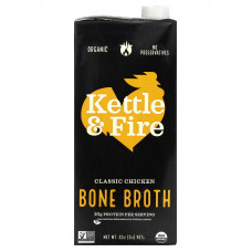 Kettle & Fire, Bone Broth, классический куриный бульон, 907 г (32 унции)