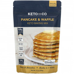 Keto and Co, Keto Baking Mix, блины и вафли, 265 г (9,3 унции)