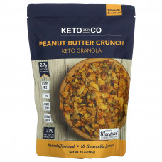 Keto and Co, Keto Granola, хрустящая арахисовая паста, 285 г (10 унций)