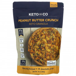 Keto and Co, Keto Granola, хрустящая арахисовая паста, 285 г (10 унций)