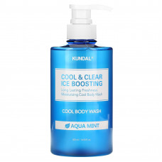 Kundal, Cool & Clear Ice Boosting, прохладный гель для душа, вода с мятой, 500 мл (16,9 жидк. Унции)