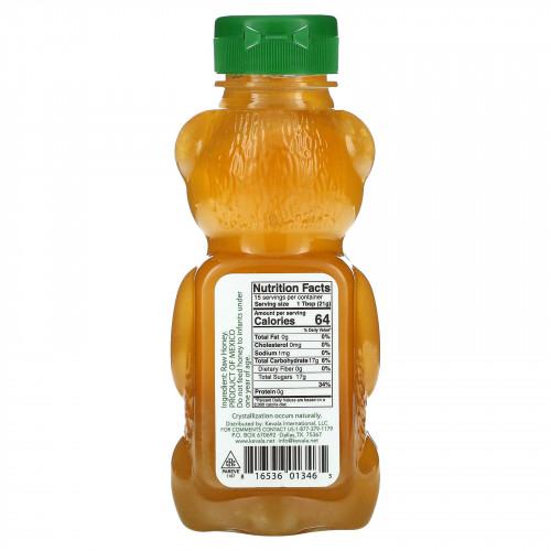 Kevala, Сырой нефильтрованный мед, 326 г (11,5 унции)