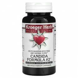 Kroeger Herb Co, Candida Formula # 2, 100 вегетарианских капсул