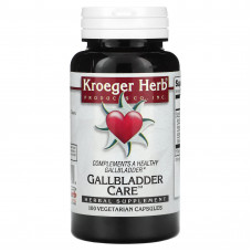 Kroeger Herb Co, Уход за желчным пузырем, 100 вегетарианских капсул