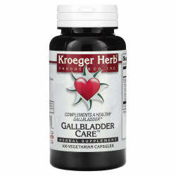 Kroeger Herb Co, Уход за желчным пузырем, 100 вегетарианских капсул
