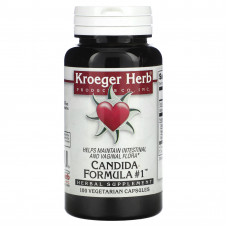 Kroeger Herb Co, Candida Formula # 1, 100 вегетарианских капсул