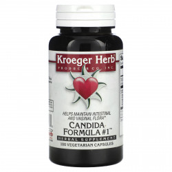 Kroeger Herb Co, Candida Formula # 1, 100 вегетарианских капсул