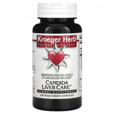 Kroeger Herb Co, Candida Liver Care, 100 вегетарианских капсул