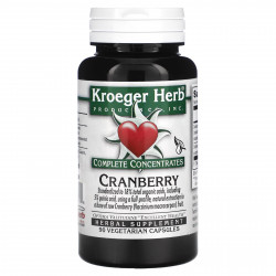 Kroeger Herb Co, Полные концентраты, клюква, 90 вегетарианских капсул