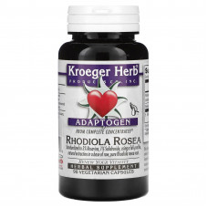 Kroeger Herb Co, Adaptogen, родиола розовая, 90 вегетарианских капсул