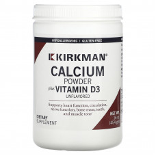 Kirkman Labs, Кальций с витамином D3, порошок без вкуса, 454 г (16 унций)