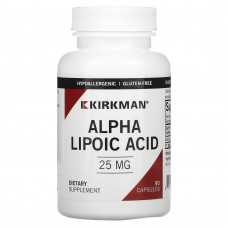 Kirkman Labs, Альфа-липоевая кислота, 25 мг, 90 капсул