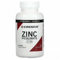 Kirkman Labs, пиколинат цинка, 25 мг, 150 капсул